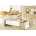 Secretária de móveis de escritório em madeira de teca, mesa de tamanho padrão e mesa final (KT816)